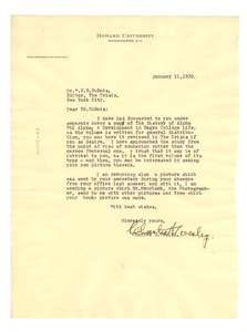 Letter from Charles H. Wesley to W. E. B. Du Bois