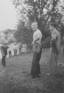 William C. Clark at traditional rope pull