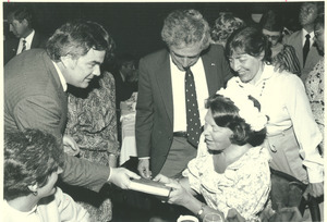 Prof.E.M.Beckman presenting book to Queen ****