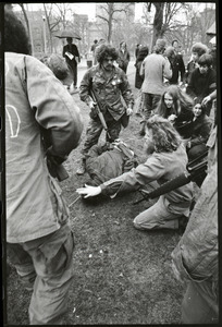 Vietnam Veterans Against the War demonstration 'Search and destroy': veterans taking 'prisoners of war' on Boston Common