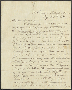 Letter to Jennie Guiney, 1861 August 20