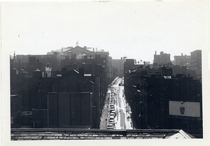 Hancock Street seen from atop the First Harrison Gray Otis House roof, distant view
