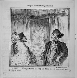 - Les Crétins!.... on leur peint un tableau religieux et ils rient...il n'ont même pas la religion de l'art!....