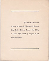 Memorial Services in honor of Ulysses S. Grant