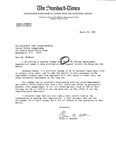 Constituent letter to John Joseph Moakley from the Standard Times Newspaper of New Bedford regarding H.R. 5, The anti-striker replacement act, 29 March 1991