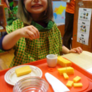 Snack at Montessori school
