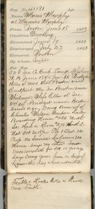 Tewksbury Almshouse Intake Record: Murphy, Morris