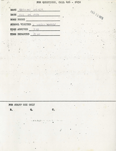 Citywide Coordinating Council daily monitoring report for South Boston High School's L Street Annex by Marilyn Neyer, 1976 February 24