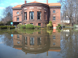 Wayland library during the flood of 2010