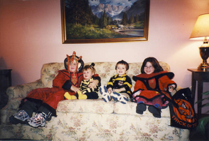 Cousins on Halloween