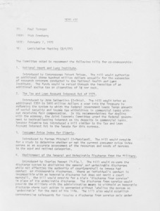 Legislative Meeting (2/6/1975) Memo #30