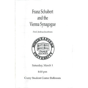 Franz Schubert and the Vienna Synagogue.