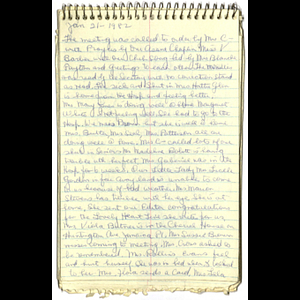 Minutes of Goldenaires meeting held January 21, 1982