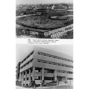 The Huntington Avenue Baseball Grounds and the Snell Engineering Center which occupied the same plot of land