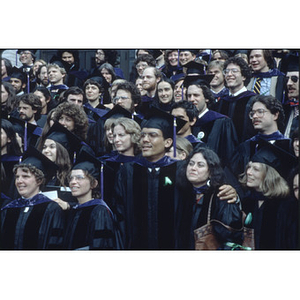 Graduates at the Law School commencement ceremony, 1981