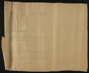 Elevation of Side Board and Plan of Side Board, undated