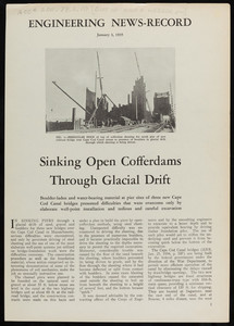 "Sinking Open Cofferdams Through Glacial Drift," Engineering News-Record, January 3, 1935