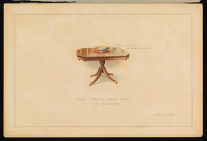 "Single Pedestal Dining Table of Mahogany"