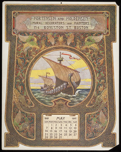 Calendar, Mortensen and Holdensen, mural decorators and painters, 154 Boylston Street, Boston, Mass., 1905