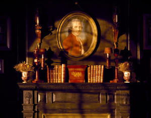 View of Octagon Room mantelpiece, Beauport, Sleeper-McCann House, Gloucester, Mass.