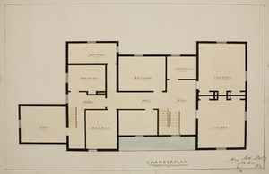 Chamber plan of unidentified house, location unknown, 1850