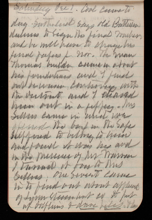 Thomas Lincoln Casey Notebook, November 1894-March 1895, 020, Saturday Dec 1