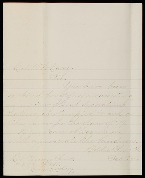 Addie Smith, Mount Vernon Seminary to Thomas Lincoln Casey, June 2, 1879