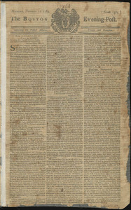 The Boston Evening-Post, 11 November 1765