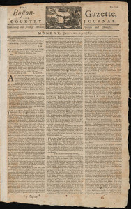 The Boston-Gazette, and Country Journal, 23 January 1769