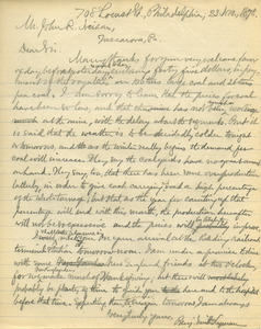 Letter from Benjamin Smith Lyman to John R. Neison