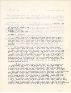 Letter from Massachusetts State College to Edward C. Edwards, Jr.