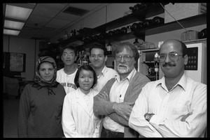 Louis Carpino (2nd from right) and his lab group