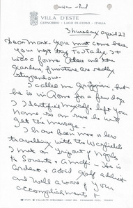 Letter from Grace W. McCormack to Mark H. McCormack