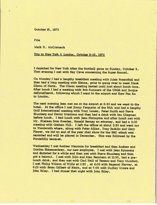 Memorandum from Mark H. McCormack to Judy Chilcote