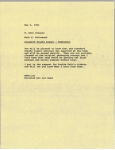 Memorandum from Mark H. McCormack to H. Kent Stanner