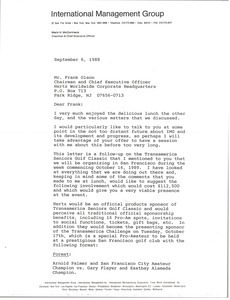 Letter from Mark H. McCormack to Frank Olson