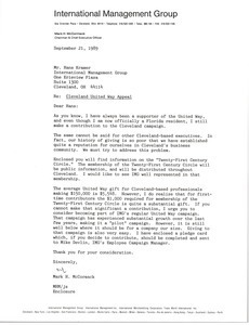 Letter from Mark H. McCormack to Hans Kramer