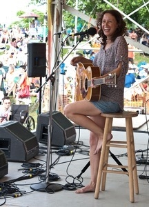 Sarah Lee Guthrie performing at the Clearwater Festival