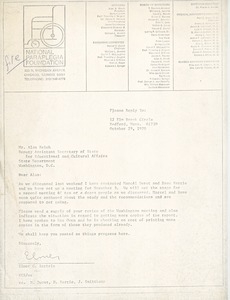 Letter from Elmer C. Bartels to Alan A. Reich