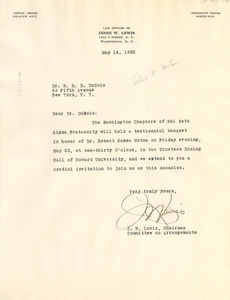 Letter from Phi Beta Sigma to W. E. B. Du Bois