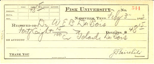 Fisk University receipt