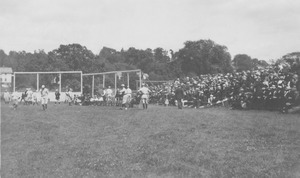 Baseball game and spectators