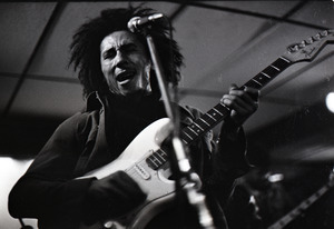 Bob Marley and the Wailers at Paul's Mall: Marley with guitar