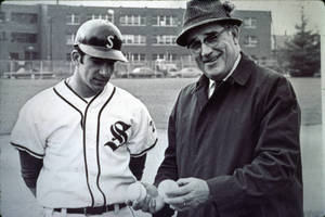 Archie Allen with Baseball Player