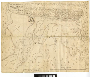 Plan of Fort-William-Henry and camp, at Lake George