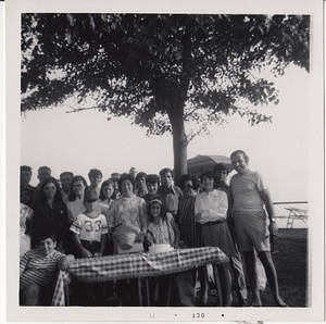 Group outside at picnic