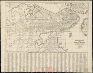 Map of Boston, 1875, After the Latest Surveys, with All the Improvements in Progress. A Complete Guide to Strangers.
