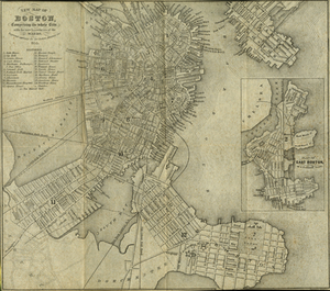 New Map of Boston: Comprising the Whole City with the New Boundaries of the Wards
