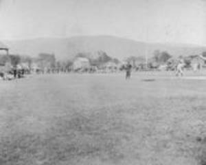 Baseball game on Weston Field, 1897