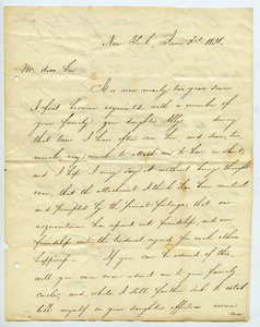 Letter from Joseph Stoddard Lathrop to Abigail Pomeroy's father